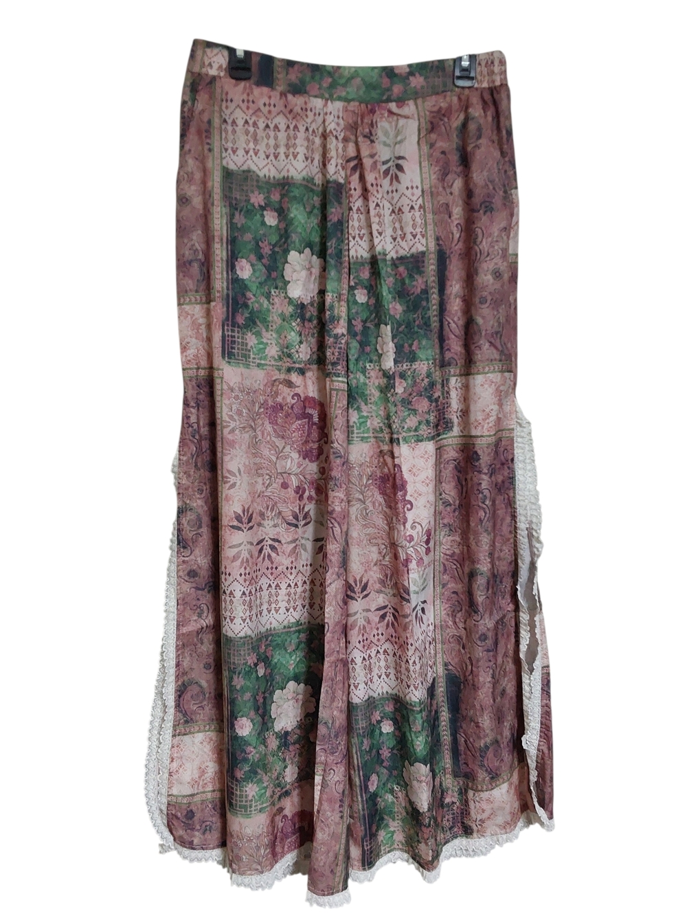 POL Rose Patchwork Floral Wide-Leg Pants - Picture 3 of 7